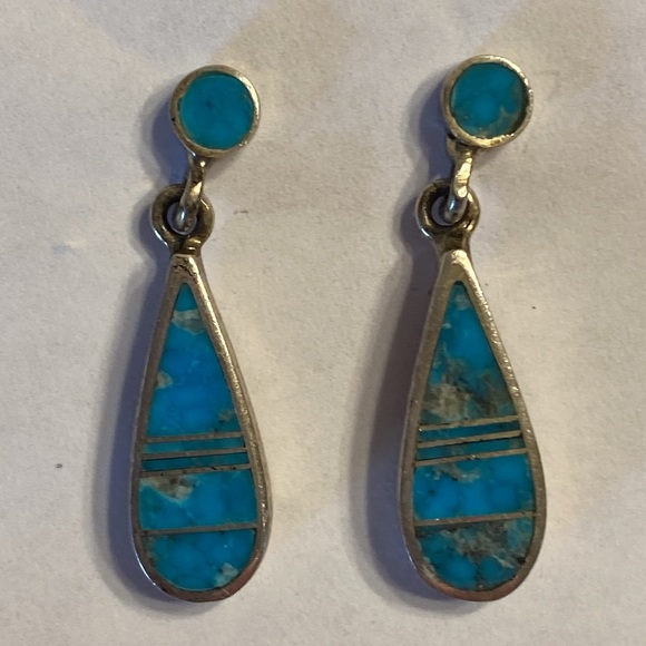 Rick Tolino Earrings Navajo Sterling Silver 925 - Picture 10 of 15